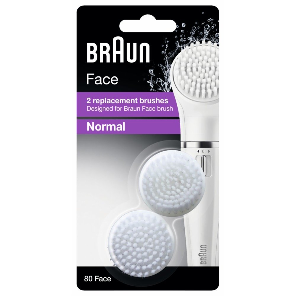 Braun Face Normal Replacement Brush Refill, Duo Pack SE80 masāžas ierīce