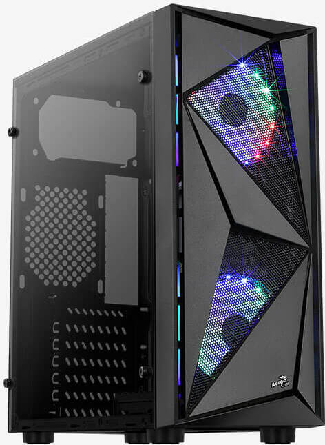 Aerocool Glider Cosmo Midi-Tower, Tempered Glass - schwarz Datora korpuss