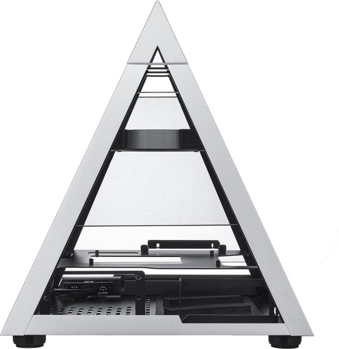 AZZA Pyramid Mini 806, bench / show case (aluminum / black, tempered glass) Datora korpuss