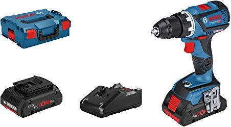 Bosch cordless drill driver GSR 18V-60 C Professional, 18Volt (blue / black, L-BOXX, 2x Li-Ion battery ProCORE18V 4.0Ah)