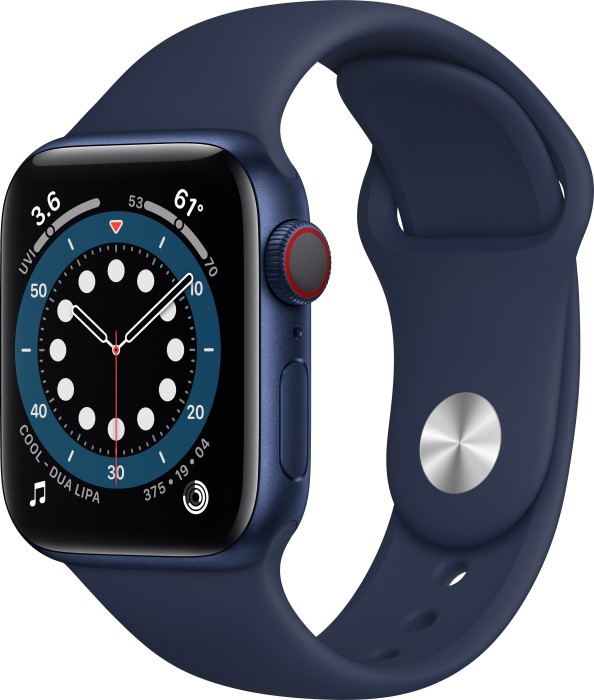 Apple Watch Series 6 GPS + Cell 40mm Blue Alu Navy Sport Band Viedais pulkstenis, smartwatch
