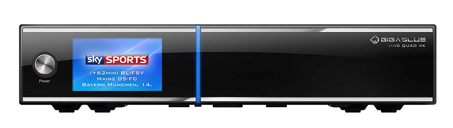 GigaBlue Ultra HD Quad HD PVR 2xS2 - DVB-S, DVB-S2, DVB-C, DVB-T2 UHD-GB/001 (4260190961826) uztvērējs