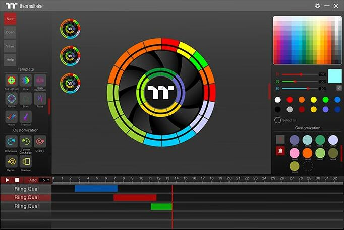 Thermaltake Riing Quad 12 RGB Lufter TT Premium Edition - 3er Pa ventilators