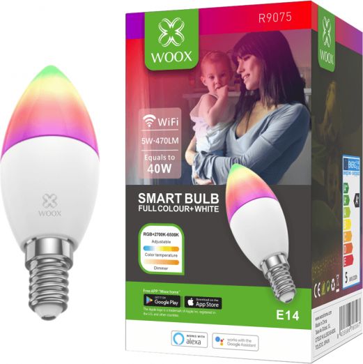 Woox SMART LED WI-FI ZAROWKA KOLOROWA RGBW 5W E14 470LM