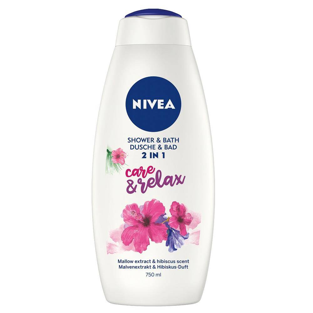 Nivea NIVEA_Shower Bath plyn do kapieli i zel pod prysznic 2w1 Care Relax 750ml 9005800303673