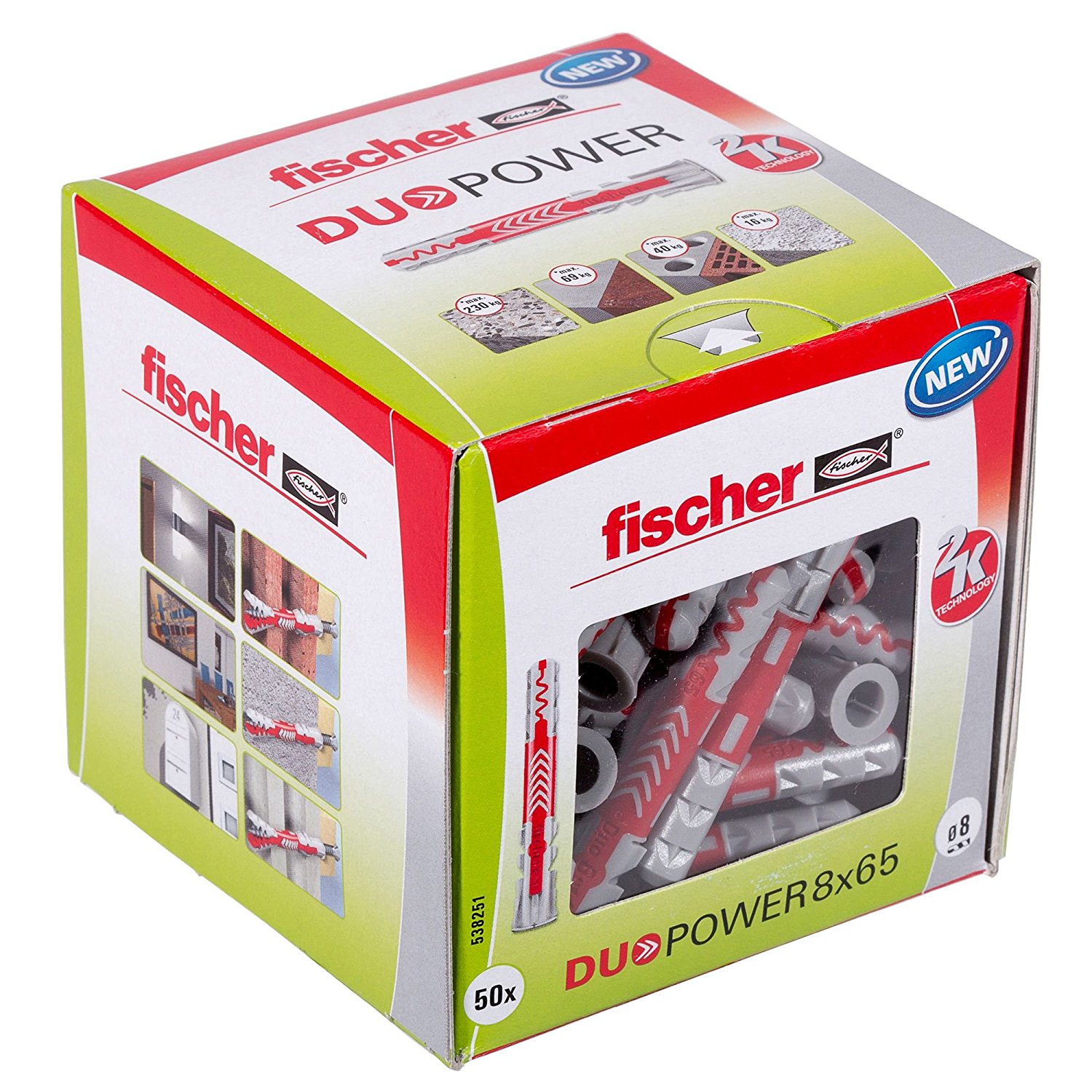 Fischer DUOPOWER 8x65 LD 50pcs