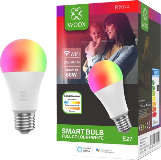 Woox SMART LED WI-FI ZAROWKA KOLOROWA RGBW 10W E27 806LM