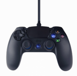 Gembird JPD-PS4U-01 wired USB gamepad PS4 / PC, black spēļu konsoles gampad