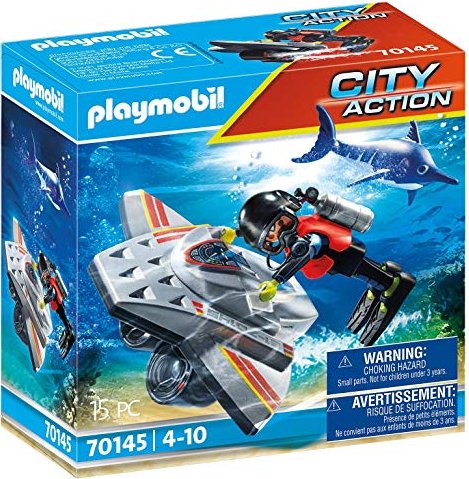 Playmobil distress: diving scooter - 70145 konstruktors