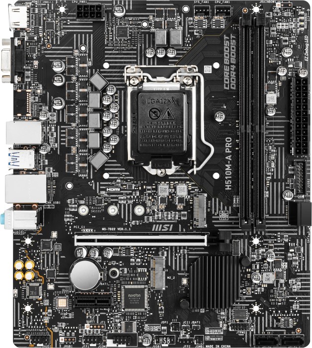 MSI H510M-A PRO - motherboard - micro ATX - LGA1200 Socket - H510 4719072802905 pamatplate, mātesplate