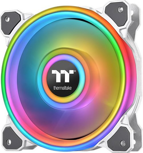 Thermaltake Riing Quad 14 RGB Radiator Fan TT Premium Edition Single Fan Pack - White, case fan ventilators