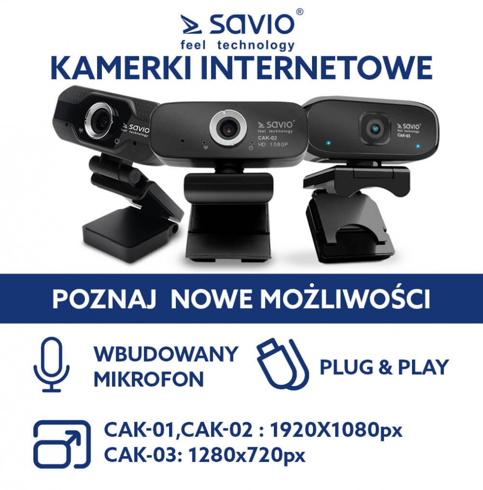 SAVIO Wecam CAK-03 720p web kamera