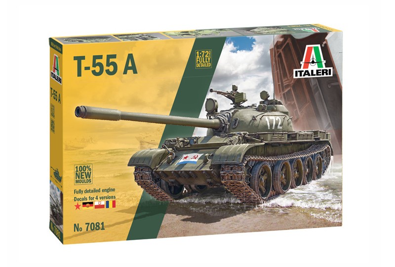 ITALERI T-55A Medium Battle Tank (Pl wersja) Rotaļu auto un modeļi