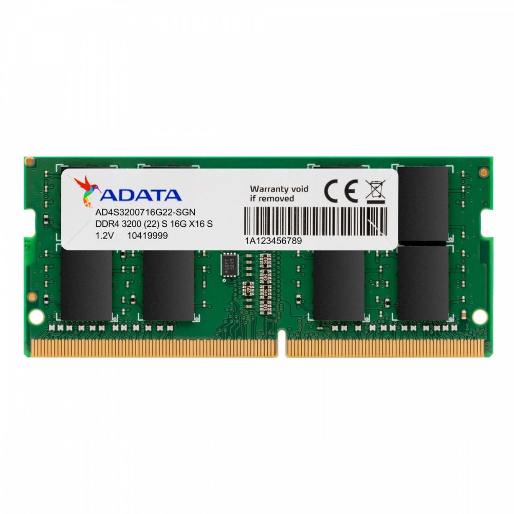 ADATA AD4S320016G22-SGN memory module 16 GB 1 x 16 GB DDR4 3200 MHz operatīvā atmiņa