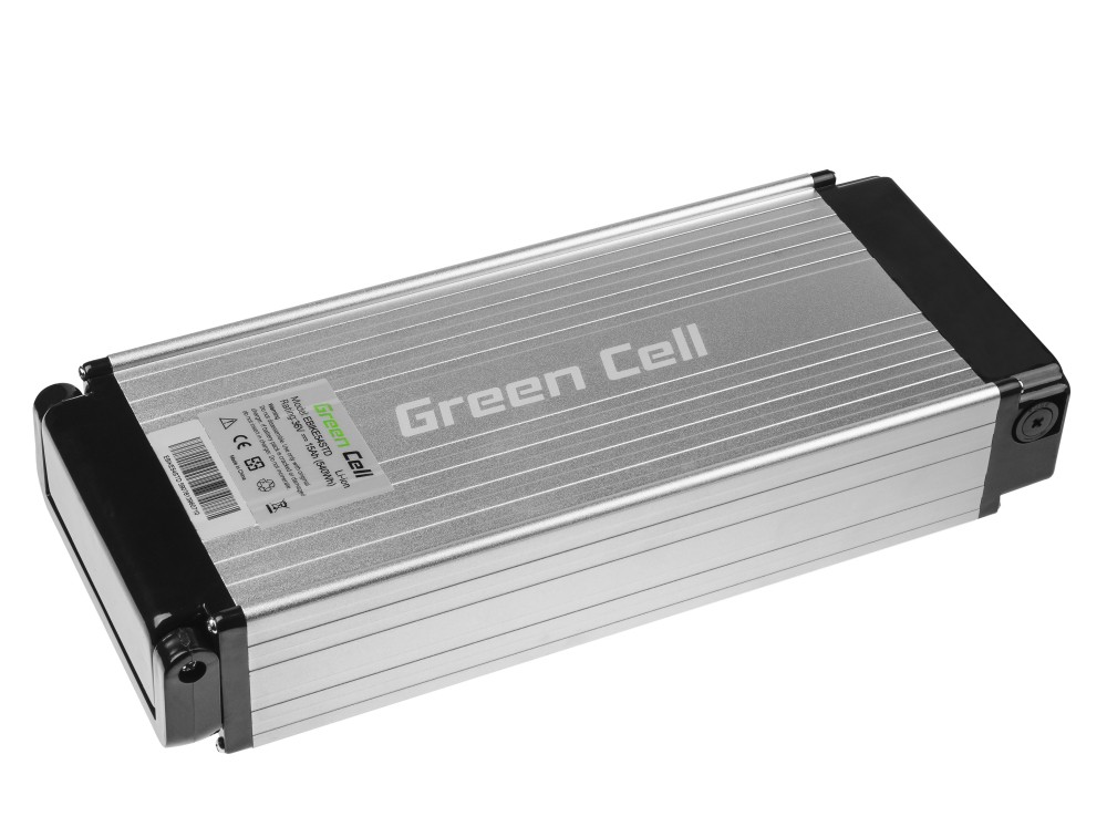 Battery Green Cell 36V 15Ah 522Wh Rear Rack for E-Bike Pedelec Elektriskie skuteri un līdzsvara dēļi
