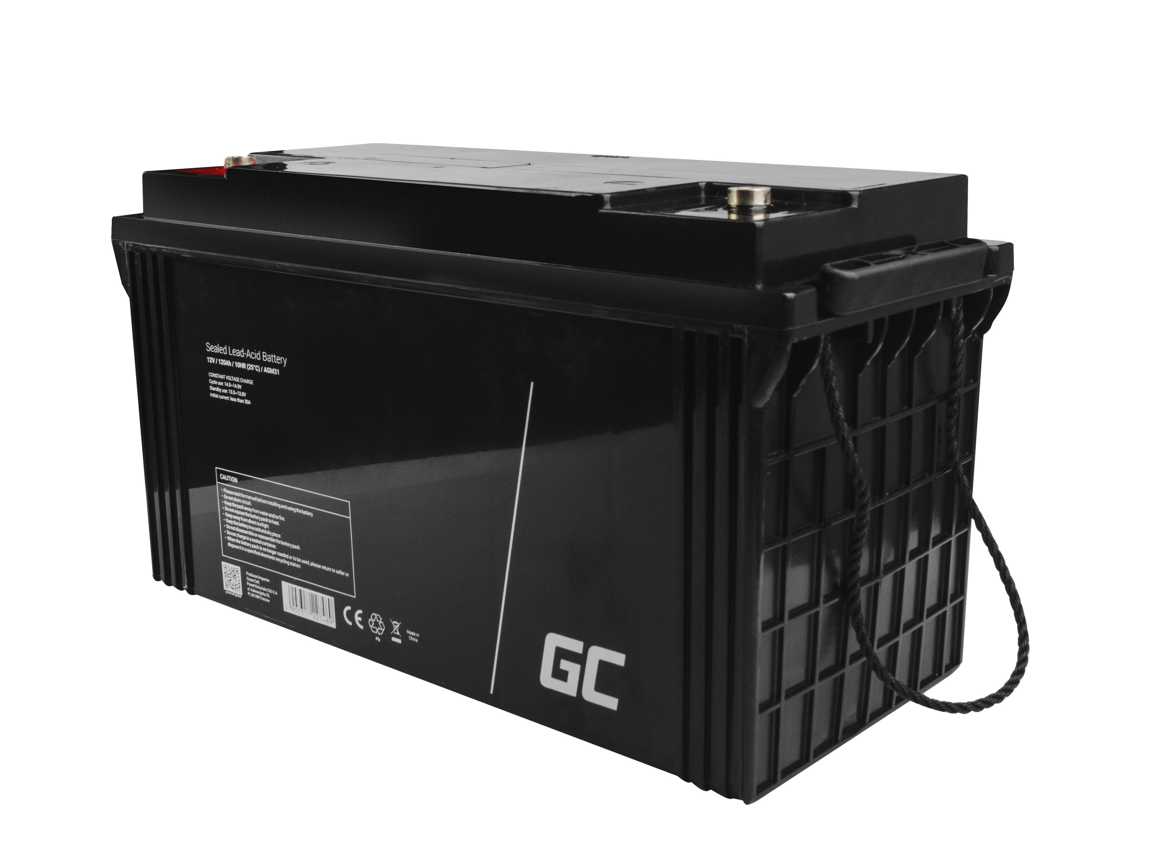 Green Cell AGM Battery 12V 120Ah UPS aksesuāri