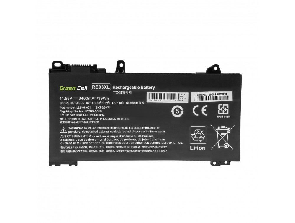 Green Cell Battery RE03XL for HP ProBook 430 G6 G7 440 G6 G7 445 G6 G7 450 G6 G7 455 G6 G7 445R G6 455R G6 akumulators, baterija portatīvajiem datoriem