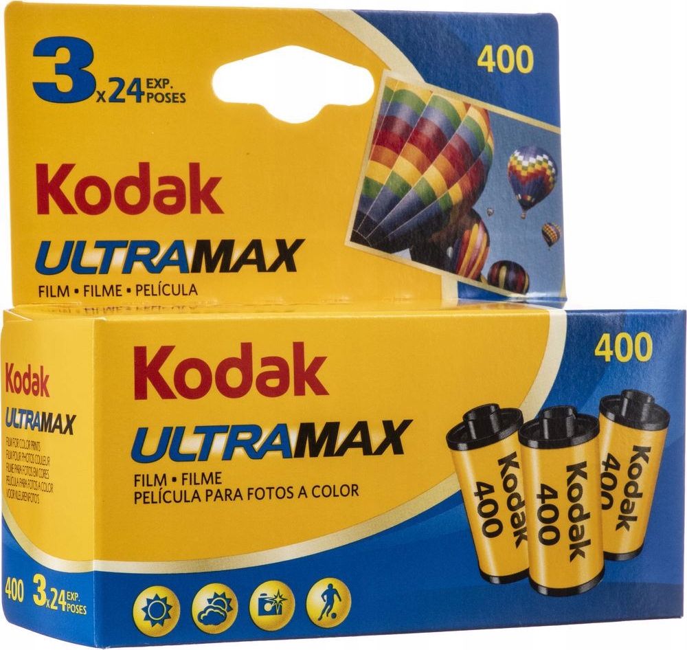 Kodak 3x Film Klisza Kolor Negatyw Kodak 135 Ultramax 24 SB5869 (086806034050) foto, video aksesuāri