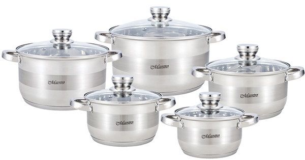 Maestro MR-2220 A set of pots of 10 elements Pannas un katli