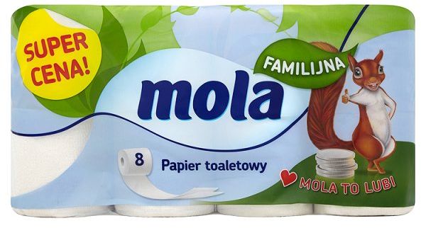 Mola Familijna papier toaletowy bialy 8 szt 6414300048855 (6414300048855) Vannas istabas piederumi