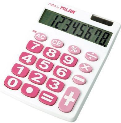 Kalkulator Milan Kalkulator 8 pozycji duLLe klawisze biaLo-rAlLLowy WIKR-928291 (8411574032182) kalkulators