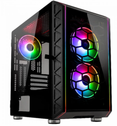 Kolink Citadel Glass SE ARGB Micro-ATX Gehause  - schwarz Datora korpuss