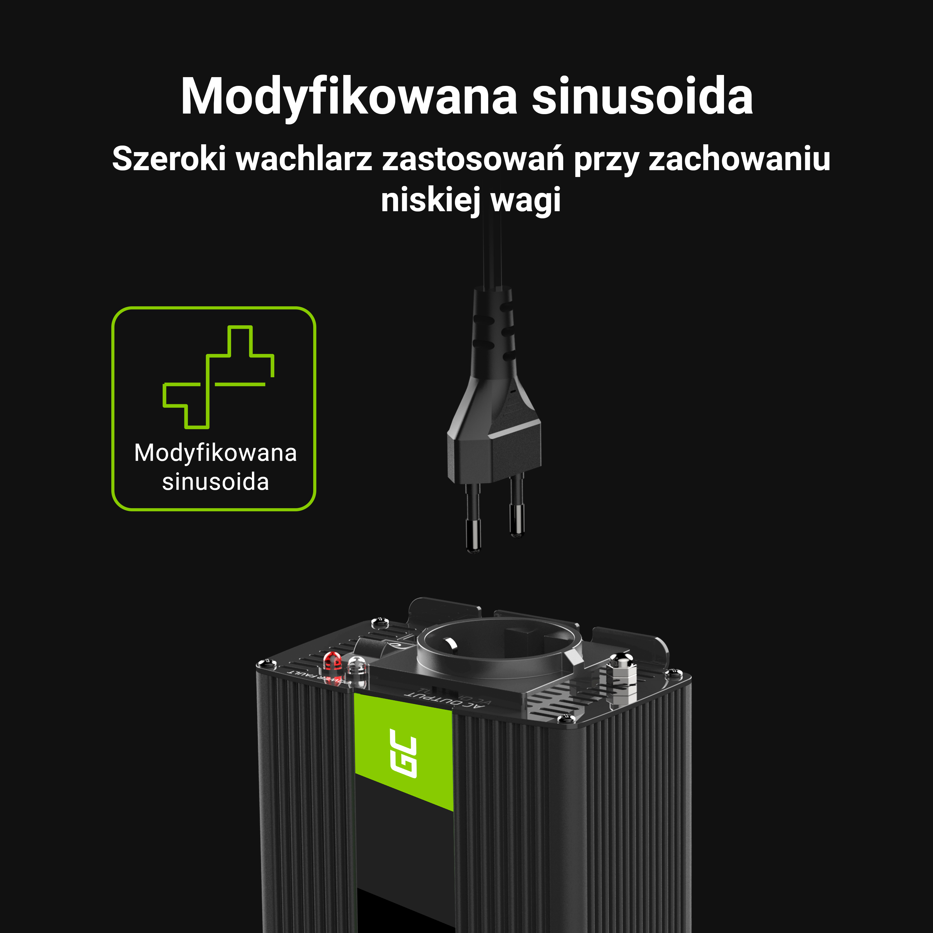 GREEN CELL Car Power Inverter 24V to 230 datortīklu aksesuārs