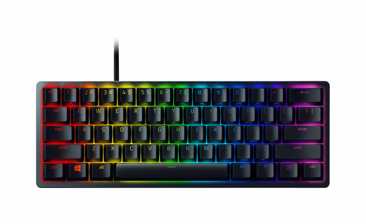 Razer Huntsman Mini 60% Optical Gaming Keyboard, Red Switch, Nordic layout, Wired, Black 8886419346760 klaviatūra