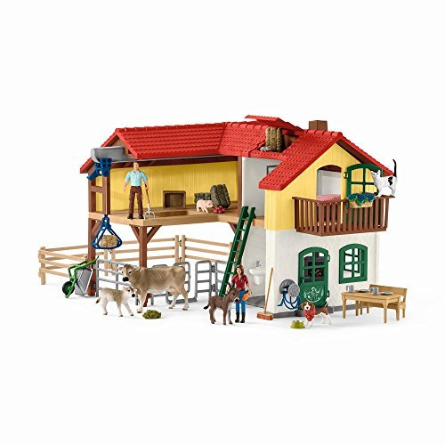 Schleich FarmW. Farmhouse m. Stable u.Ti - 42407 konstruktors