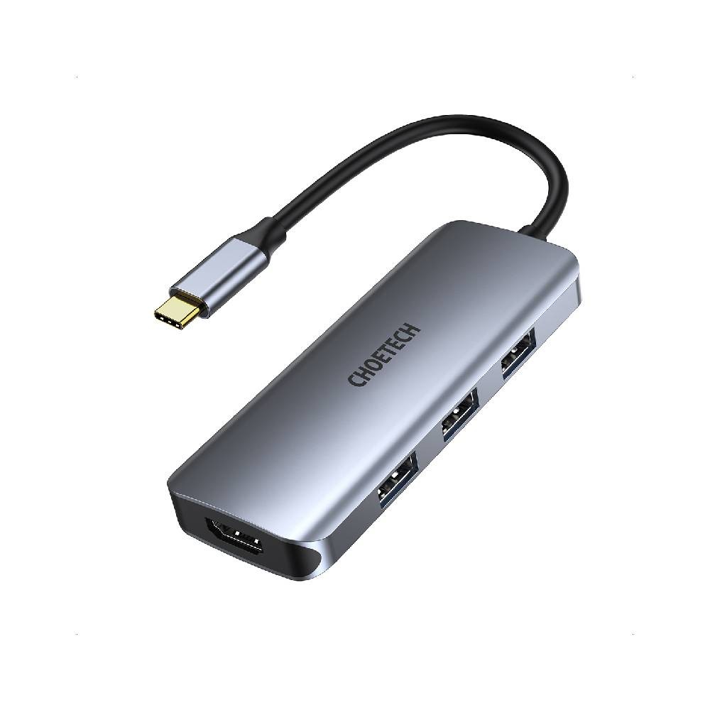 Choetech HUB-M19 USB-C (HUB-M19 GRAY) dock stacijas HDD adapteri