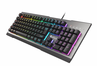 Genesis Rhod 500 Gaming keyboard, RGB LED light, US, Silver/Black, Wired NKG-1617 klaviatūra