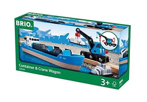 BRIO container ship with crane truck - 33534 konstruktors