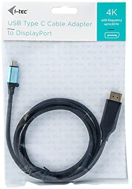 I-TEC USB C DisplayPort 4K Cable Adapter USB kabelis