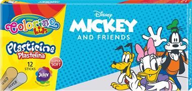 Patio Plastelina 12 kolorow Colorino Kids Mickey 89885PTR (5907620189885) materiāli konstruktoriem