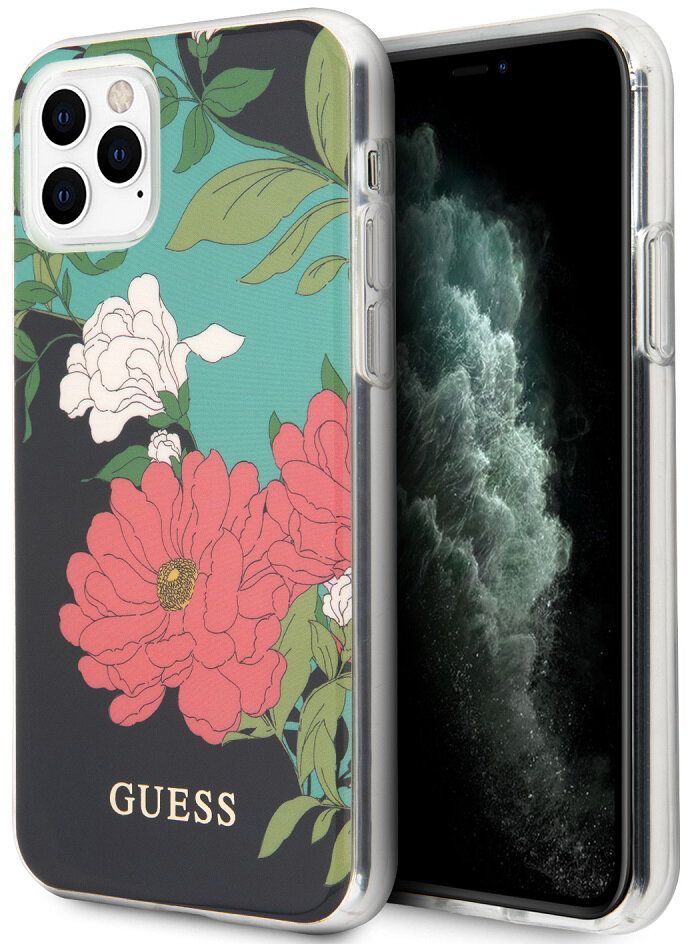 Guess Flower Shiny Collection N1 iPhone 11 Pro czarny