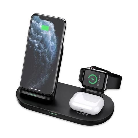 Aukey  Aircore Series 3-in-1 Wireless Charging Station Black LC-A3 iekārtas lādētājs