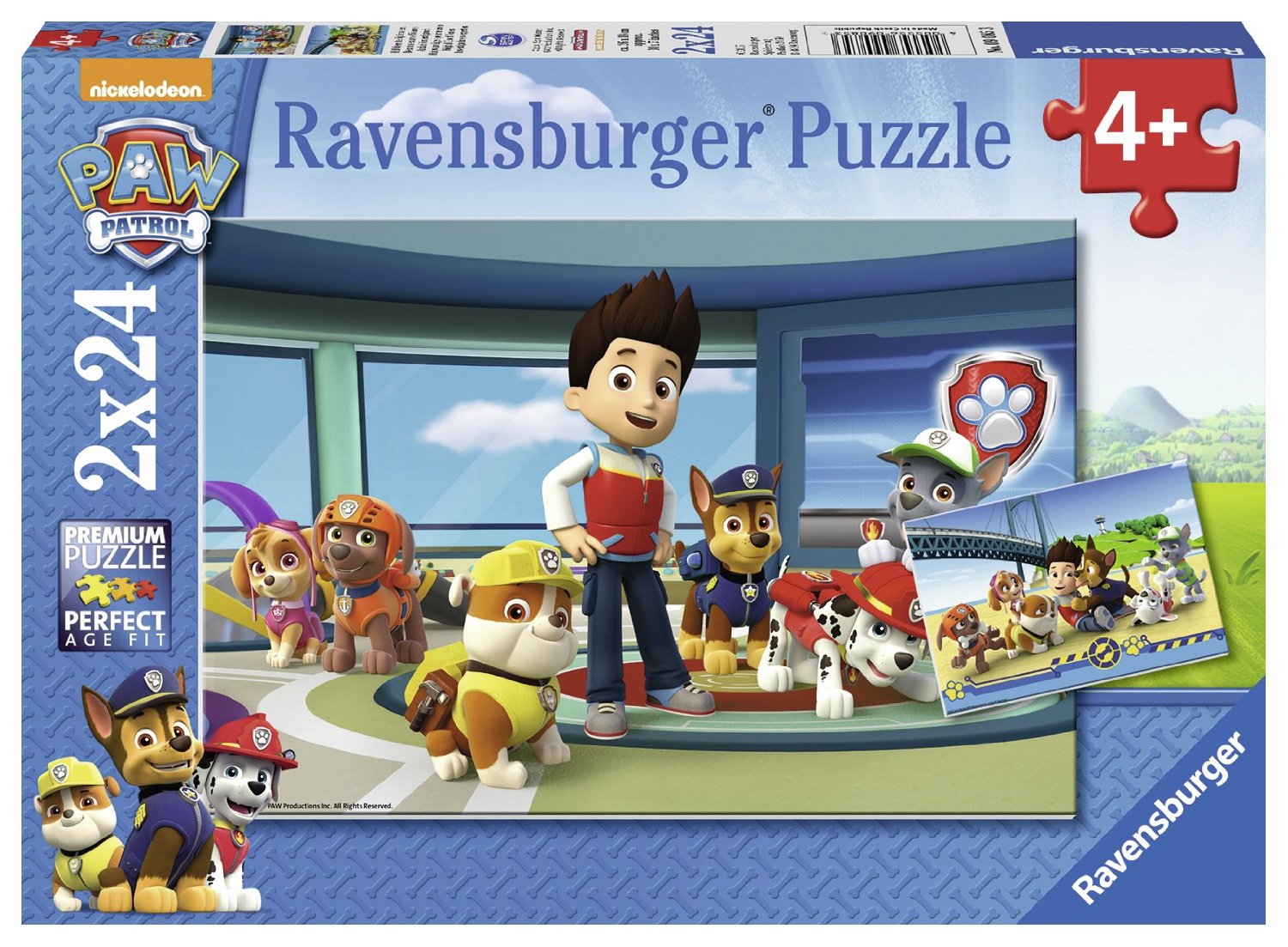 Ravensburger Paw Patrol Puzzle Art.09085 puzles  2x24 puzle, puzzle