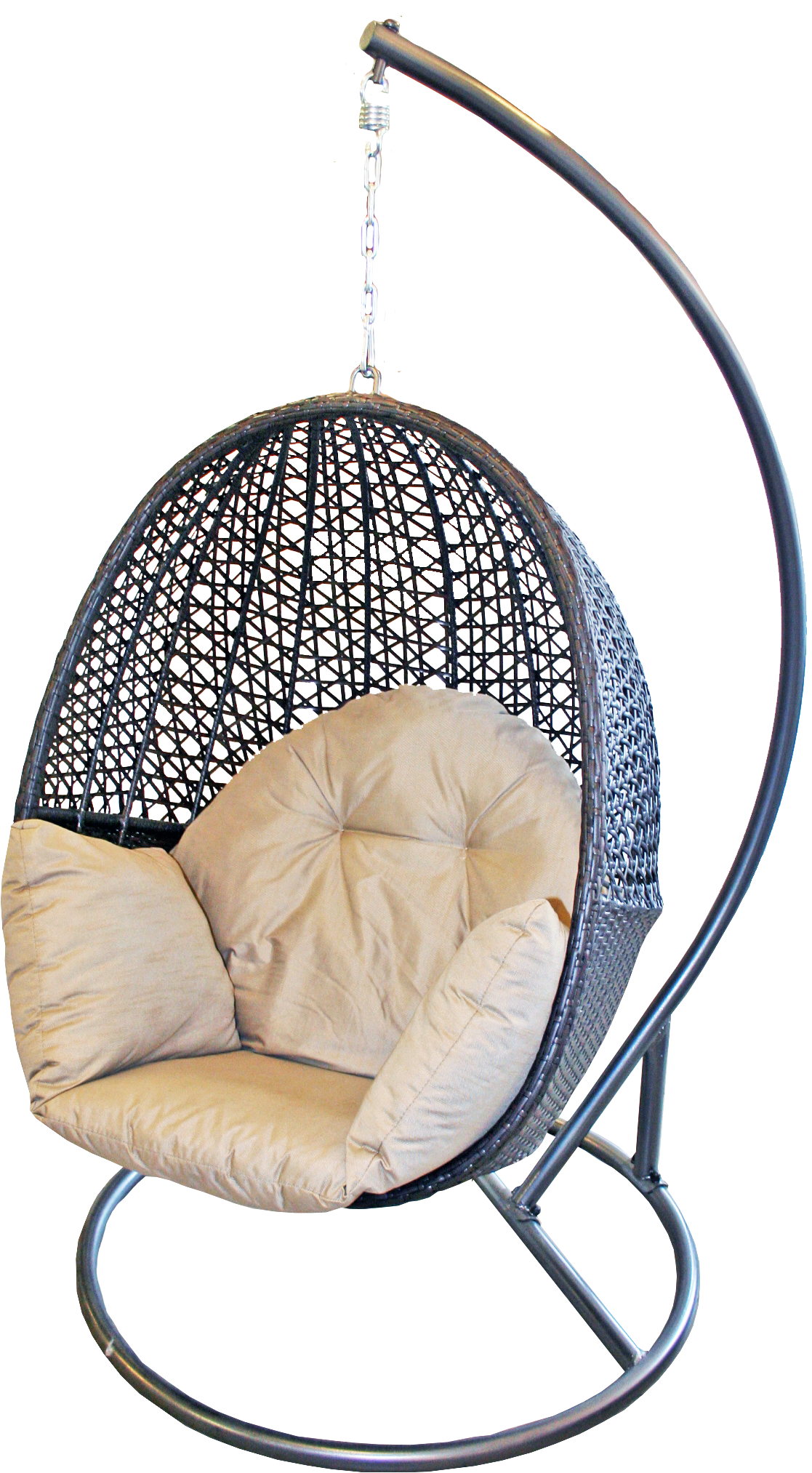 Ratanga šūpuļkrēsls ar spilvenu, 110x85x72cm Dārza mēbeles