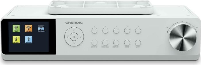 Grundig DKR 3000, radio (white, DAB +, FM, RDS, Bluetooth, WLAN) radio, radiopulksteņi