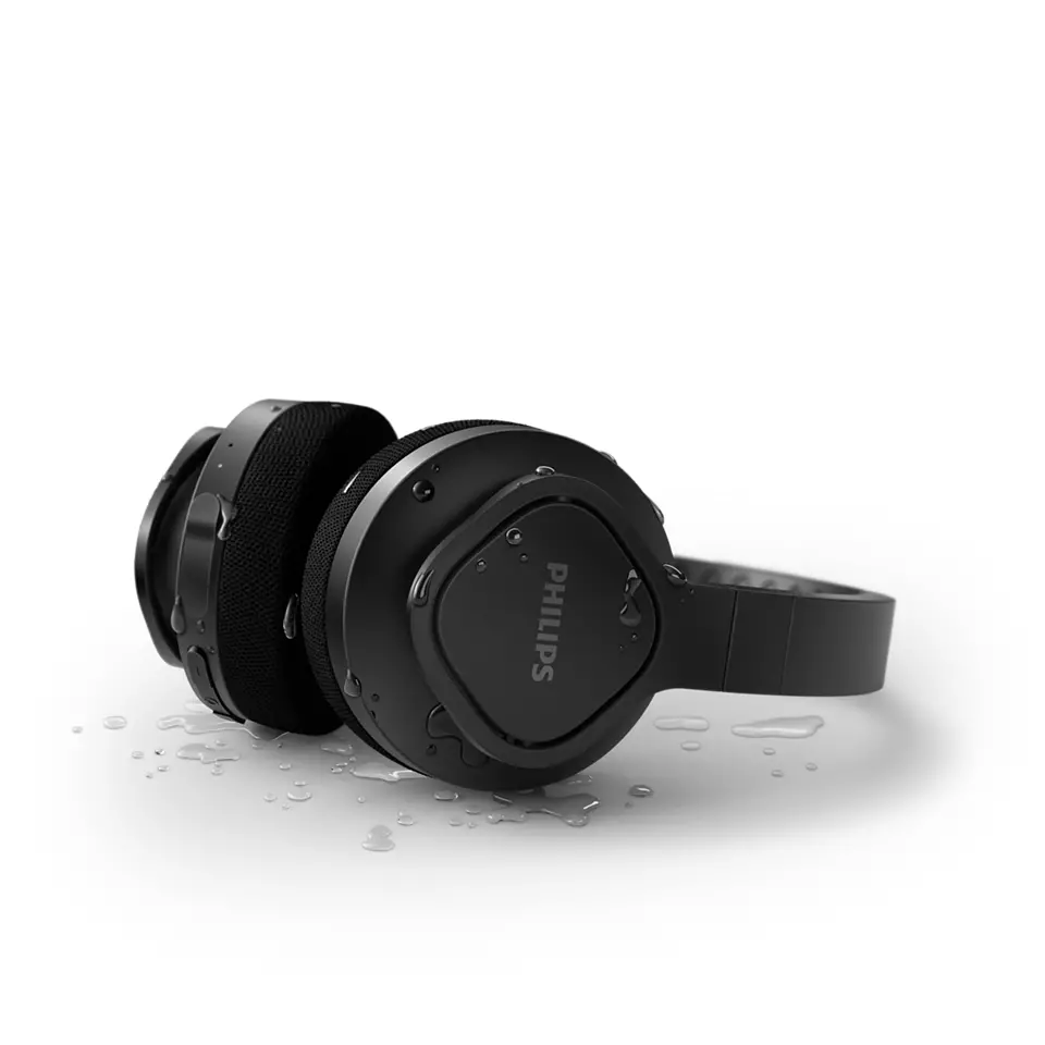 Philips Wireless sports headphones TAA4216BK/00, Washable ear-cup cushions, IP55 dust/water protection austiņas