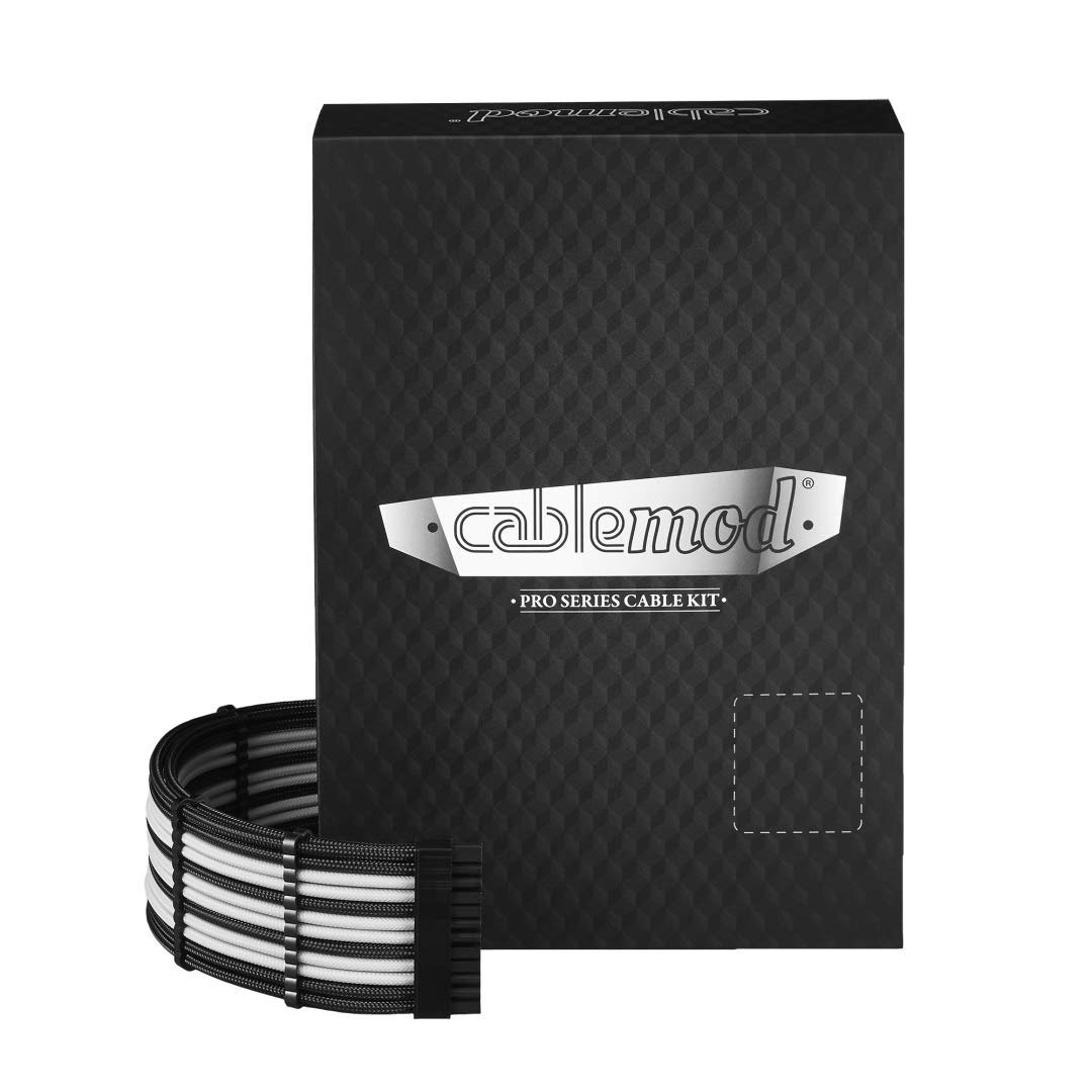 CableMod PRO ModMesh RT Series Cable Kit, Cable Management (black / white, 13 pieces) aksesuārs datorkorpusiem