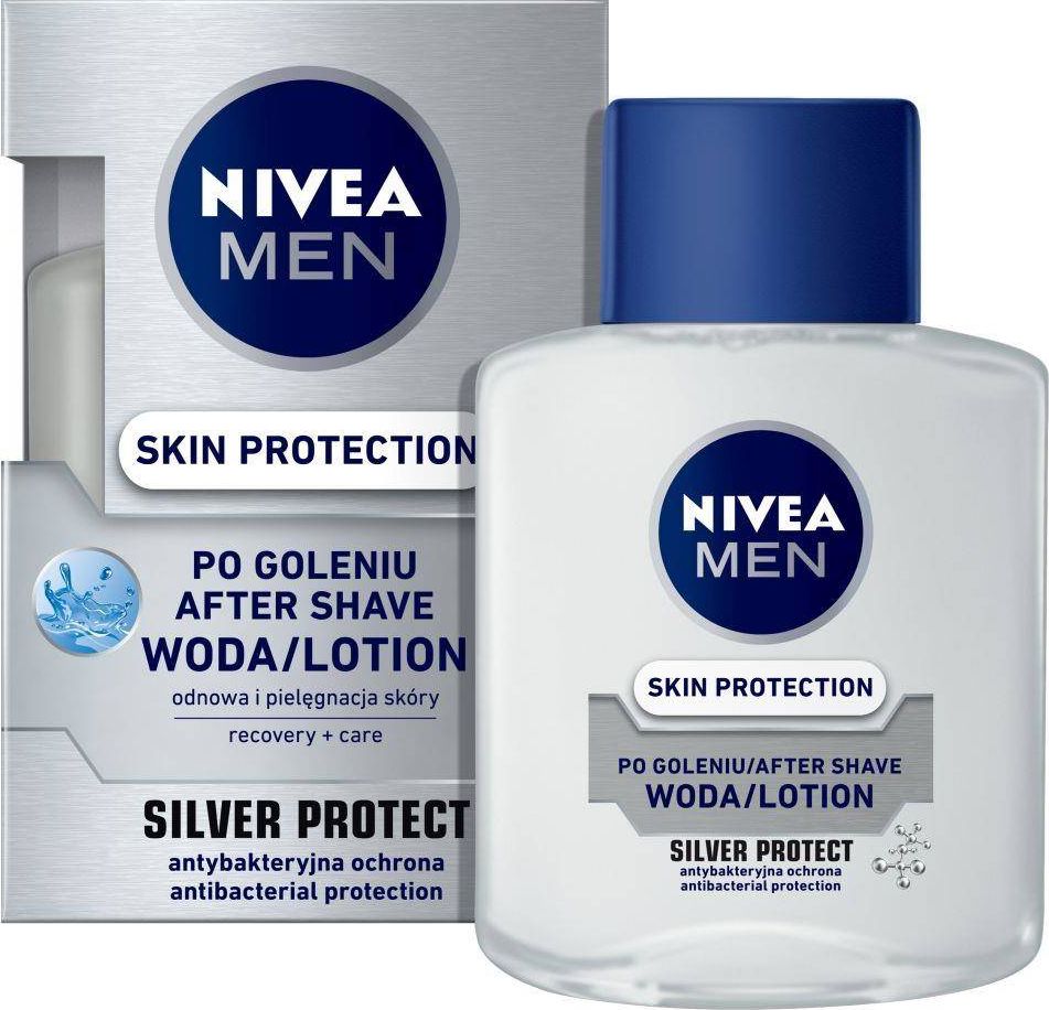 Nivea NIVEA_Men Skin Protection woda po goleniu Silver Protect 100ml 4005808539604