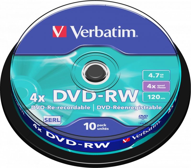 Verbatim  DVD-RW [ 10pcs, 4.7GB, 4x, spindle ] matricas