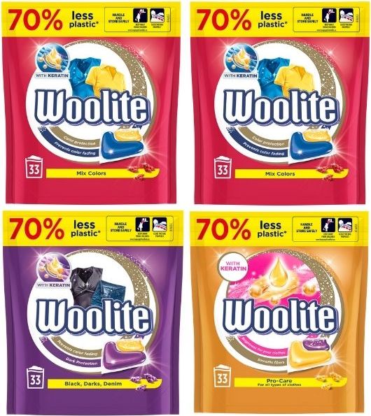 Woolite Pro-Care Washing capsules 33 pcs. Sadzīves ķīmija