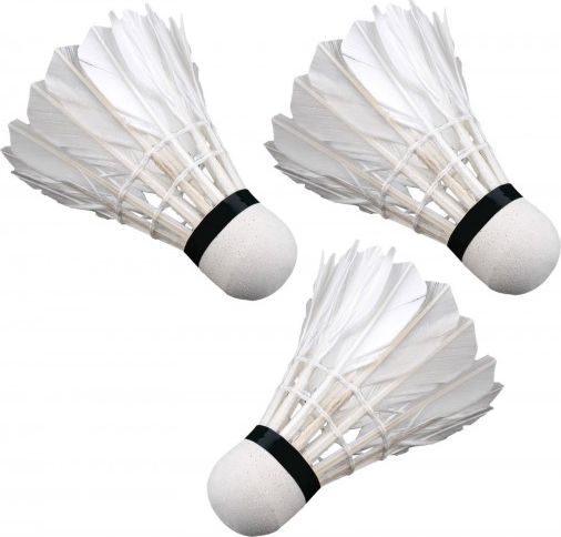 Victoria Sport Lotki do badmintona z pior 3szt. biale 336982 (5907637336982) badmintona rakete