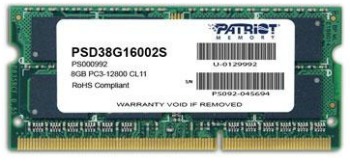 Patriot Signature 8GB [1x8GB 1600MHz DDR3 CL11 SO-DIMM] operatīvā atmiņa