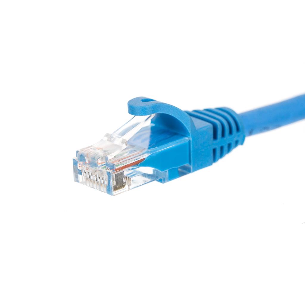 Netrack patch cable RJ45, snagless boot, Cat 5e UTP, 5m blue kabelis, vads