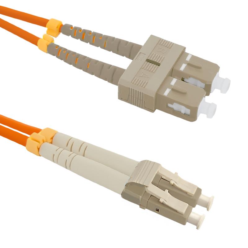 Optic patchcord SC/UPC-  LC/UPC MM 50/125 OM2 5m kabelis, vads