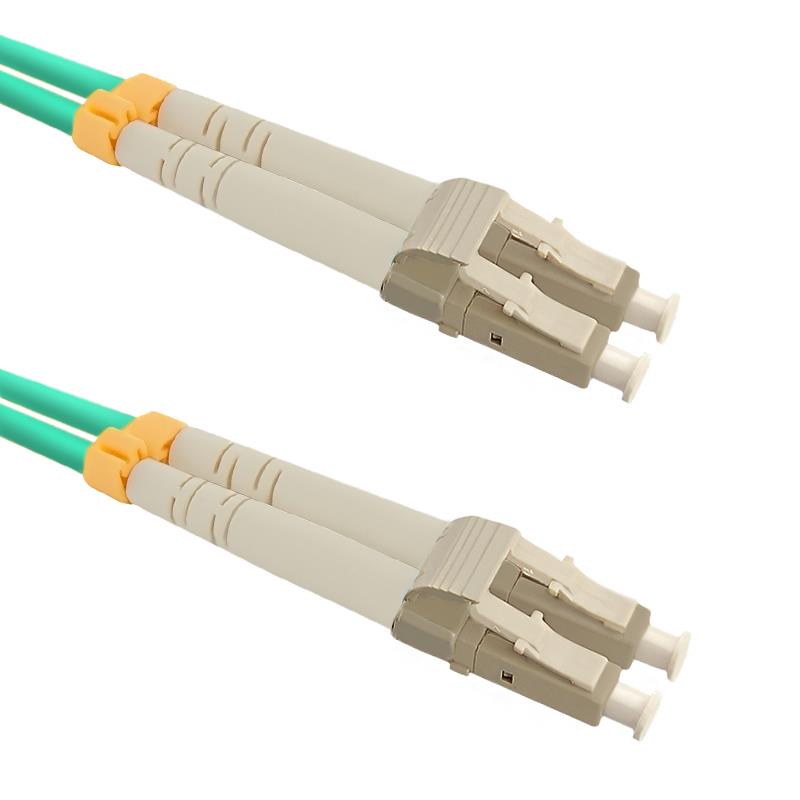 Qoltec 54076 fibre optic cable 2 m LSZH OM3 LC/UPC Aqua kabelis, vads