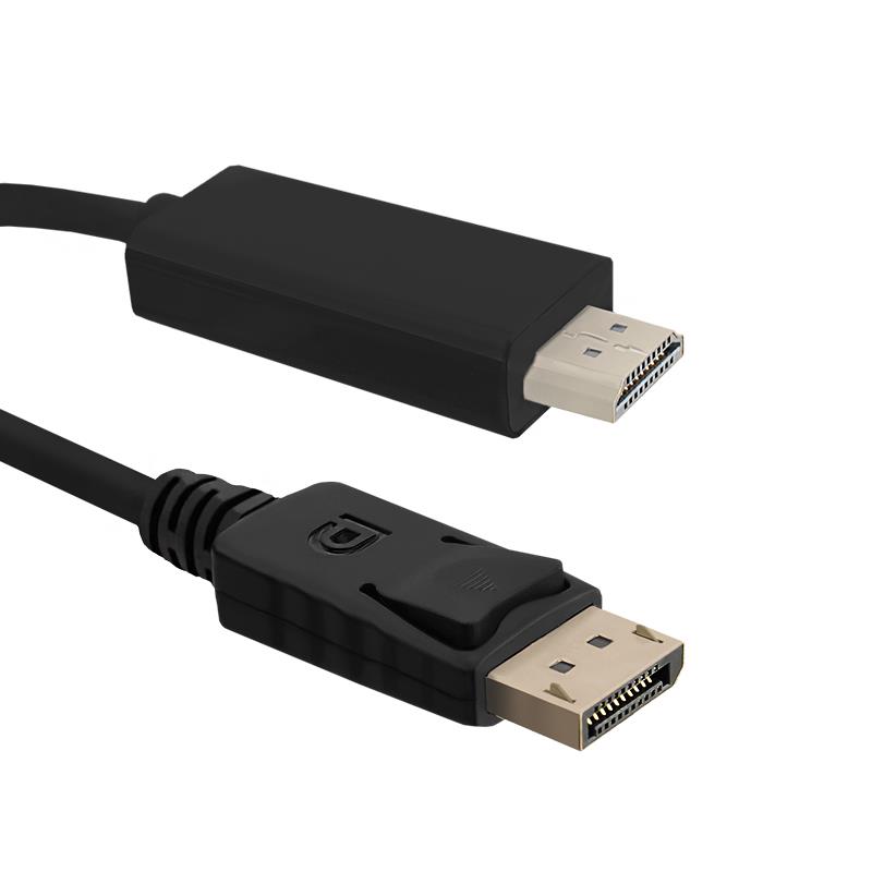 Qoltec Cable DisplayPort v1.2 / HDMI | 4Kx2K | 1m kabelis, vads